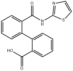 2-(thiazol-2-ylcarbamoyl)-[1,1-biphenyl]-2-carboxylic acid Struktur