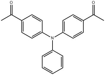 1,1'-((phenylazanediyl)bis(4,1-phenylene))diethanone Struktur