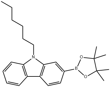 9-Hexyl-2-(4,4,5,5-tetramethyl-1,3,2-dioxaborolan-2-yl)-9H-carbazole Struktur