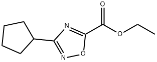 Ethyl 3-cyclopentyl-1,2,4-oxadiazole-5-carboxylate Struktur