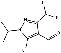 5-Chloro-3-difluoromethyl-1-isopropyl-1H-pyrazole-4-carbaldehyde Struktur