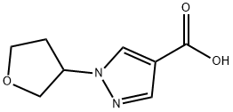 1-(Tetrahydrofuran-3-yl)-1H-pyrazole-4-carboxylic acid Struktur