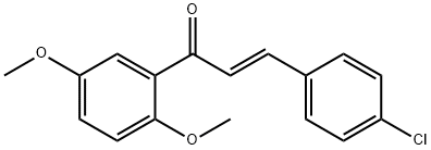 (2E)-3-(4-chlorophenyl)-1-(2,5-dimethoxyphenyl)prop-2-en-1-one Struktur