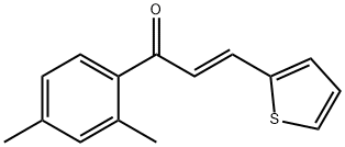 (2E)-1-(2,4-dimethylphenyl)-3-(thiophen-2-yl)prop-2-en-1-one Struktur