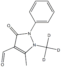 3-methyl-5-oxo-1-phenyl-2-(trideuteriomethyl)pyrazole-4-carbaldehyde Struktur