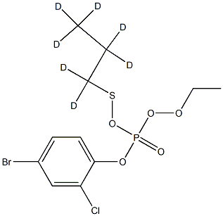 4-bromo-2-chloro-1-[ethoxy(1,1,2,2,3,3,3-heptadeuteriopropylsulfanyl)phosphoryl]oxybenzene Struktur