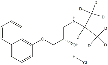 (2S)-1-(1,1,1,2,3,3,3-heptadeuteriopropan-2-ylamino)-3-naphthalen-1-yloxypropan-2-ol:hydrochloride Struktur