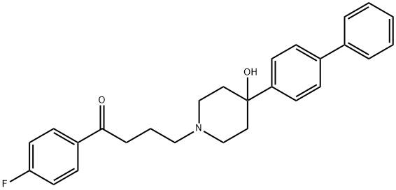 4-(4-[1,1-Biphenyl]-4-yl-4-hydroxy-1-piperidinyl)-1-(4-fluorophenyl)-1-butanone Struktur