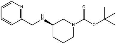 (R)-tert-Butyl 3-[(pyridin-2-ylmethyl)amino]piperidine-1-carboxylate Struktur