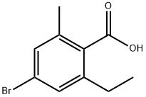 4-BROMO-2-ETHYL-6-METHYLBENZOIC ACID Struktur