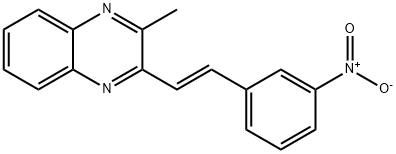 2-methyl-3-[(E)-2-(3-nitrophenyl)ethenyl]quinoxaline Struktur