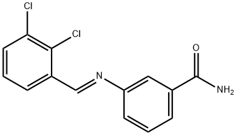 3-[(2,3-dichlorobenzylidene)amino]benzamide Struktur