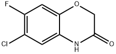 6-Chloro-7-fluoro-4H-benzo[1,4]oxazin-3-one Struktur