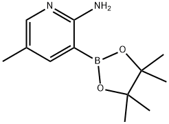 5-methyl-3-(4,4,5,5-tetramethyl-1,3,2-dioxaborolan-2-yl)pyridin-2-amine Struktur