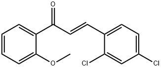 (2E)-3-(2,4-dichlorophenyl)-1-(2-methoxyphenyl)prop-2-en-1-one Struktur