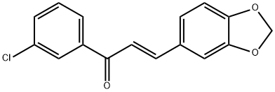 (2E)-3-(2H-1,3-benzodioxol-5-yl)-1-(3-chlorophenyl)prop-2-en-1-one Struktur