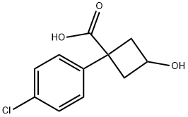 1-(4-CHLOROPHENYL)-3-HYDROXYCYCLOBUTANECARBOXYLIC ACID Struktur