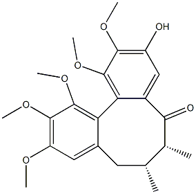 Dibenzo[a,c]cycloocten-5(6H)-one,7,8-dihydro-3-hydroxy-1,2,10,11,12-pentamethoxy-6,7-dimethyl-, (6R,7R,12aR)-(9CI) Struktur