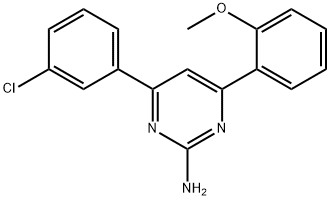 4-(3-chlorophenyl)-6-(2-methoxyphenyl)pyrimidin-2-amine Struktur