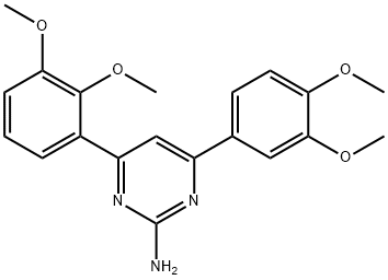 4-(2,3-dimethoxyphenyl)-6-(3,4-dimethoxyphenyl)pyrimidin-2-amine Struktur