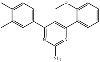 4-(3,4-dimethylphenyl)-6-(2-methoxyphenyl)pyrimidin-2-amine Struktur