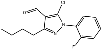 3-butyl-5-chloro-1-(2-fluorophenyl)-1H-pyrazole-4-carbaldehyde Struktur