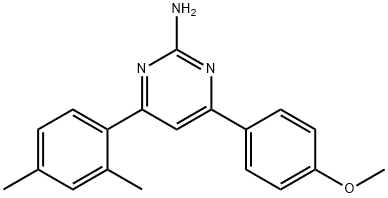 4-(2,4-dimethylphenyl)-6-(4-methoxyphenyl)pyrimidin-2-amine Struktur