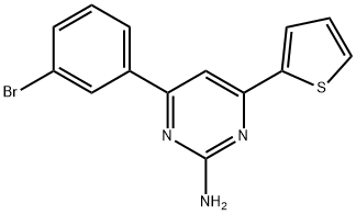 4-(3-bromophenyl)-6-(thiophen-2-yl)pyrimidin-2-amine Struktur