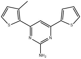 4-(3-methylthiophen-2-yl)-6-(thiophen-2-yl)pyrimidin-2-amine Struktur