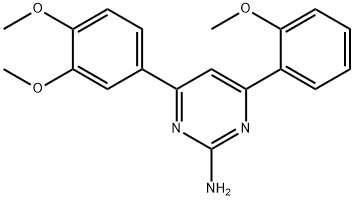 4-(3,4-dimethoxyphenyl)-6-(2-methoxyphenyl)pyrimidin-2-amine Struktur