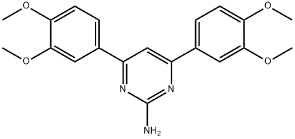 4,6-bis(3,4-dimethoxyphenyl)pyrimidin-2-amine Struktur