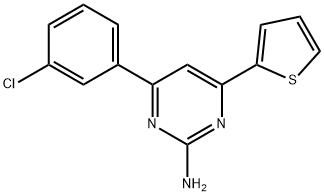 4-(3-chlorophenyl)-6-(thiophen-2-yl)pyrimidin-2-amine Struktur