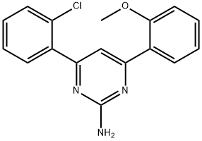 4-(2-chlorophenyl)-6-(2-methoxyphenyl)pyrimidin-2-amine Struktur