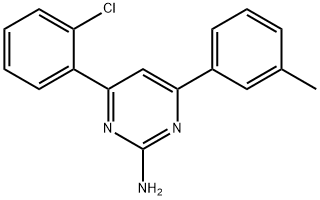 4-(2-chlorophenyl)-6-(3-methylphenyl)pyrimidin-2-amine Struktur