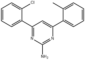 4-(2-chlorophenyl)-6-(2-methylphenyl)pyrimidin-2-amine Struktur