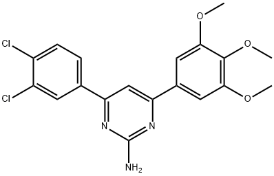 4-(3,4-dichlorophenyl)-6-(3,4,5-trimethoxyphenyl)pyrimidin-2-amine Struktur