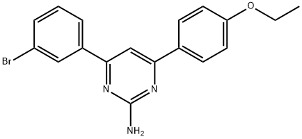 4-(3-bromophenyl)-6-(4-ethoxyphenyl)pyrimidin-2-amine Struktur