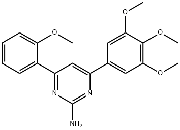 4-(2-methoxyphenyl)-6-(3,4,5-trimethoxyphenyl)pyrimidin-2-amine Struktur