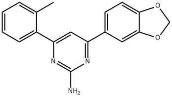 4-(2H-1,3-benzodioxol-5-yl)-6-(2-methylphenyl)pyrimidin-2-amine Struktur