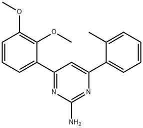 4-(2,3-dimethoxyphenyl)-6-(2-methylphenyl)pyrimidin-2-amine Struktur