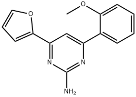 4-(furan-2-yl)-6-(2-methoxyphenyl)pyrimidin-2-amine Struktur