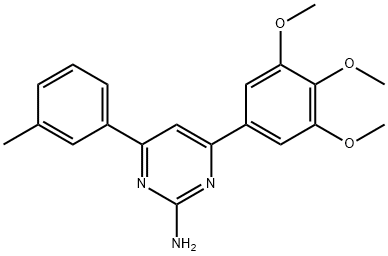 4-(3-methylphenyl)-6-(3,4,5-trimethoxyphenyl)pyrimidin-2-amine Struktur