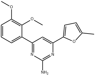 4-(2,3-dimethoxyphenyl)-6-(5-methylfuran-2-yl)pyrimidin-2-amine Struktur