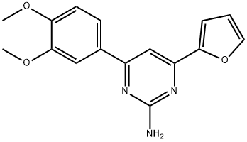 4-(3,4-dimethoxyphenyl)-6-(furan-2-yl)pyrimidin-2-amine Struktur