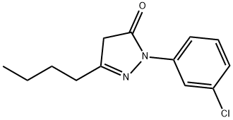 3-butyl-1-(3-chlorophenyl)-4,5-dihydro-1H-pyrazol-5-one Struktur