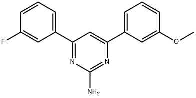 4-(3-fluorophenyl)-6-(3-methoxyphenyl)pyrimidin-2-amine Struktur