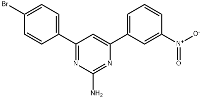 4-(4-bromophenyl)-6-(3-nitrophenyl)pyrimidin-2-amine Struktur