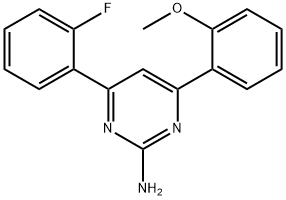 4-(2-fluorophenyl)-6-(2-methoxyphenyl)pyrimidin-2-amine Struktur