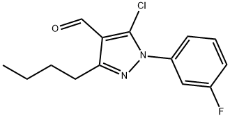 3-butyl-5-chloro-1-(3-fluorophenyl)-1H-pyrazole-4-carbaldehyde Struktur