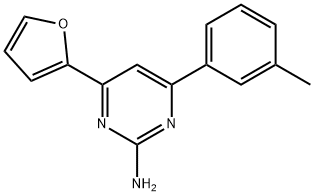 4-(furan-2-yl)-6-(3-methylphenyl)pyrimidin-2-amine Struktur